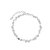 Pulseira Mira Medalhas Pérolas Banho de Ródio Branco - Imagem 1