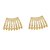 Brinco Curvado Zircônias Incolor Banho de Ouro 18k - Imagem 1