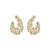 Brinco Curvado Bloom Banho de Ouro 18k - Imagem 1