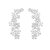 Brinco Ear Cuff Flores Zircônias Banho de Ródio Branco - Imagem 1