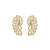 Brinco Ear Cuff Gota Navettes Zircônias Banho de Ouro 18k - Imagem 1