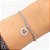 Pulseira Corrente Medalha Cruz Zircônias Banho de Ródio Branco - Imagem 2