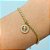 Pulseira Corrente Medalha Cruz Zircônias Banho de Ouro 18k - Imagem 2
