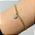 Pulseira Elos Medalha Trevo Zircônias Banho de Ouro 18k - Imagem 2