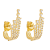 Brinco Sparkle Cravejado Incolor Banho de Ouro 18k - Imagem 1