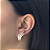 Brinco Sparkle Cravejado Incolor Banho de Ouro 18k - Imagem 2