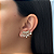 Brinco Ear Cuff Cravejado Gotas Incolor Banho de Ouro 18k - Imagem 2