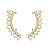 Brinco Ear Cuff Cravejado Incolor Banho de Ouro 18k - Imagem 1