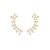 Brinco Ear Cuff Zircônias Navettes Incolor Banho de Ouro 18k - Imagem 1