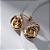 Brinco Oval Torcido Banho de Ouro 18k - Imagem 4