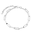 Pulseira Elos Retangulares Banho de Ródio Branco - Imagem 1