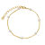 Pulseira Mira Pérolas Espaçadas Banho de Ouro 18k - Imagem 1