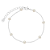 Pulseira Mira Pérolas Espaçadas Banho de Ródio Branco - Imagem 1