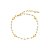 Pulseira Mira Mini Pérolas Trevo Banho de Ouro 18k - Imagem 1