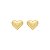 Brinco Basiquinho Coração Liso no Banho de Ouro 18K - Imagem 1