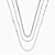 Colar Triplo Correntes Grumet Banho de Ródio Branco - Imagem 1