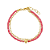Pulseira Handmade Believe Amor Zircônias Rosa no Banho de Ouro 18k - Imagem 1