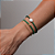 Pulseira Handmade Believe Sorte Zircônias Verdes no Banho de Ouro 18k - Imagem 3