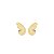 Brinco Infantil Borboleta Detalhes Banho de Ouro 18k - Imagem 1