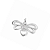 Pingente Prata 925 Libélula com Zircônia - Imagem 1