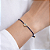 Pulseira Handmade Cetim Azul Marinho com Ponto de Luz Incolor Banho de Ouro 18k – Ajustável - Imagem 2