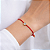 Pulseira Handmade Cetim Vermalho com Ponto de Luz Incolor Banho de Ouro 18k – Ajustável - Imagem 2