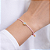 Pulseira Handmade Cetim Rosa Claro com Ponto de Luz Incolor Banho de Ouro 18k – Ajustável - Imagem 2