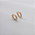 Argola Zircônias Incolor Banho de Ouro 18K - Imagem 1