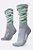 MEIA HUPI TRIPLO COLORS CINZA COR: CINZA/VERDE.  TAM.: UNICO. - Imagem 1
