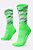 MEIA HUPI TRIPLO COLORS VERDE COR: VERDE/CINZA.  TAM.: UNICO. - Imagem 1