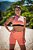 Top La Vie Cropped Dupla Face Emana Coral e Preto - Imagem 4