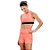 Top La Vie Cropped Dupla Face Emana Coral e Preto - Imagem 3