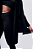 CASACO LONGO TRUE DRY LISO ANIMAL TEXTURE  PRETO - Imagem 4