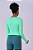 CAMISETA CROPPED SIGNATURE SAMBA MANGA LONGA VERDE MENTA - Imagem 3