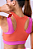 TOP SIGNATURE SAMBA 2 EM 1 DUPLA FACE  ROSA VIOLETA / VERMELHO GRENADINE - Imagem 5