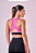 TOP GRIT BOSSA AJUSTAVEL 1 BOLSO NADADOR ROSA MALVA/PINK FLUOR/PRETO - Imagem 2