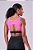 TOP GRIT BOSSA AJUSTAVEL 1 BOLSO RETO  ROSA MALVA/PINK FLUOR/PRETO - Imagem 2