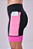 BERMUDA GRIT BOSSA 3 BOLSOS 18CM PRETO/ROSA MALVA/PINK FLUOR - Imagem 3