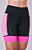 BERMUDA GRIT BOSSA 3 BOLSOS 18CM PRETO/ROSA MALVA/PINK FLUOR - Imagem 1