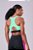 TOP GRIT BOSSA AJUSTAVEL 1 BOLSO NADADOR PINK FLUOR/VERDE MENTA/PRETO - Imagem 2