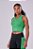 TOP CROPPED GRIT BOSSA 1 BOLSAO VERDE VIBRANTE - Imagem 1