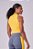 TOP CROPPED GRIT BOSSA 1 BOLSAO AMARELO VIVO - Imagem 2