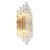 Arandela DCB00252 com cristal e Acabamento Dourado 24cm x 60cm para 2 Lampadas E14 - Imagem 1