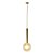 Pendente Orbit 32x12cm Dourado com Globo de Vidro Champanhe para 1 Lampada G9 - Imagem 1