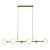 Pendente Jabuticaba Orbit 105x26x16cm Dourado com 6 Vidros Leitosos para 6x Lampadas G9 - Imagem 1