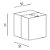 Arandela Cubo Branco 5x5x5cm Foco Dublo com Led Integrado 2W Bivolt - Imagem 3