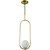 Pedente Pendulo Dourado 12x15x55cm com 1 Globo Ø12cm para 1x Lãmpada G9 - Imagem 1