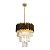 Lustre Redondo Cristal Ø54x65cm Dourado para 8x Lampadas E-14 - Imagem 2