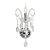 Arandela Candelabro Vela V3405 Transparente Cristal 35x17cm para 1x Lampada E-14 - Imagem 1