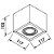 Plafon Box IN40121 11x11x10cm Branco Para 1x Lampada GUI10 - Imagem 3